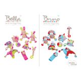 Dřevěné hračky Bigjigs Baby Textilní postavička spirála pejsek Bruno Bigjigs Toys