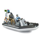 Dřevěné hračky Bruder Policejní člun s policistou a potápěčem