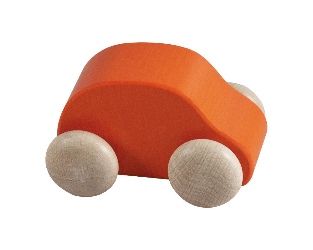 Dřevěné hračky Detoa Moje první autíčko oranžové 1 ks