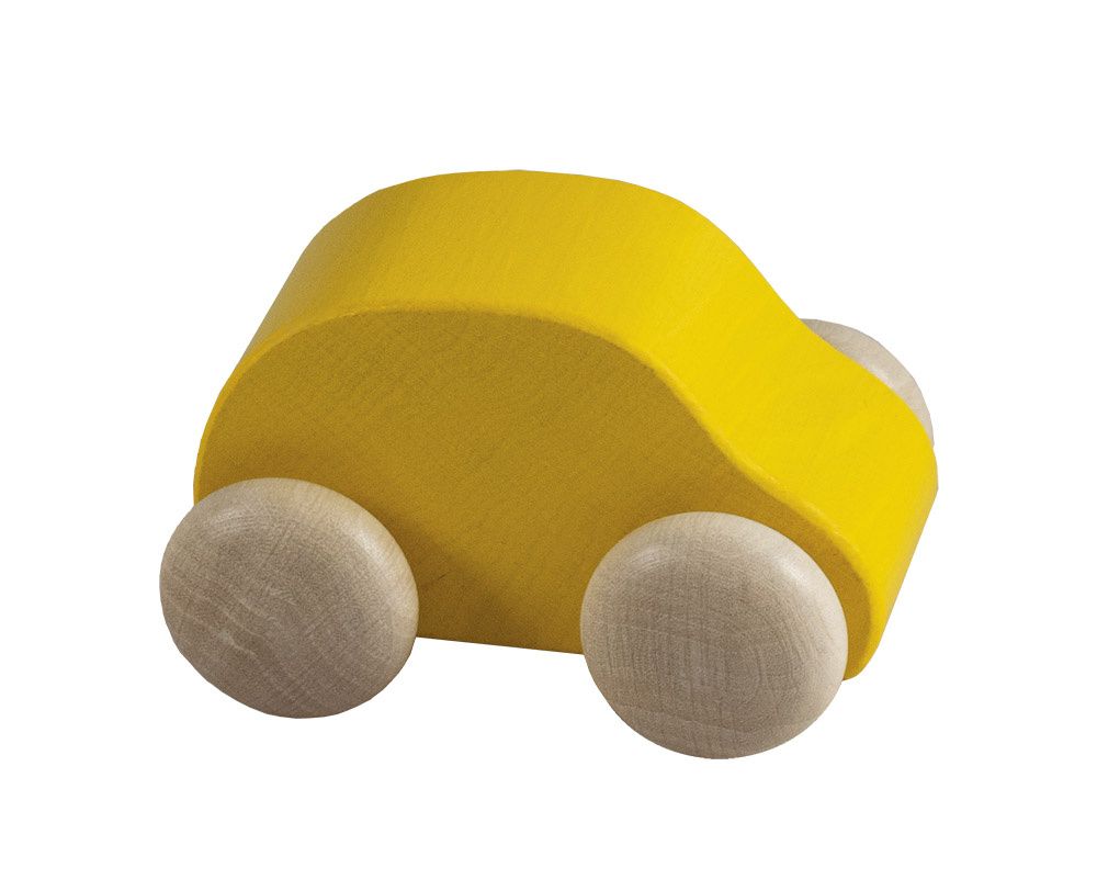 Dřevěné hračky Detoa Moje první autíčko žluté 1 ks