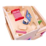 Dřevěné hračky small foot Růžový domeček pro panenky s terasou Clara