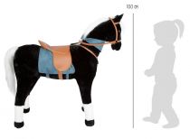 Dřevěné hračky small foot Sedací kůň XL černý se zvukem