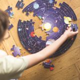 Dřevěné hračky Bigjigs Toys Kulaté podlahové puzzle Sluneční soustava 50 dílků