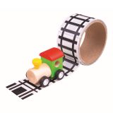 Dřevěné hračky Bigjigs Toys Lepící páska koleje s mašinkou