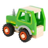 Dřevěné hračky small foot Dřevěný traktor zelený