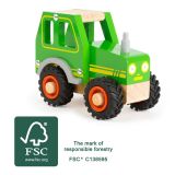 Dřevěné hračky Small Foot Dřevěný traktor zelený Small foot by Legler