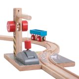 Dřevěné hračky Bigjigs Rail Jeřáb se štěrkem
