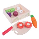 Dřevěné hračky Bigjigs Toys Krájecí zelenina v krabičce