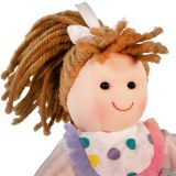 Dřevěné hračky Bigjigs Toys Látková panenka Phoebe 25 cm