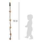 Dřevěné hračky small foot Dětské šplhací lano s nášlapnými body