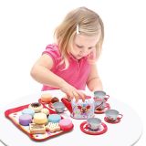 Dřevěné hračky Bino Dětský čajový set s cukrovím