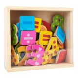 Dřevěné hračky small foot Dřevěné barevné magnetické číslice 40ks