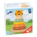 Dřevěné hračky small foot Nasazovací věž Tiger Safari