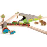 Dřevěné hračky Bigjigs Rail Dinosauří most