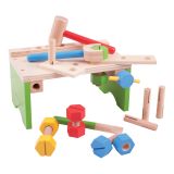 Dřevěné hračky Bigjigs Toys Ponk s nářadím a zatloukačka