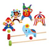 Dřevěné hračky Bino Dětská sada na kroket Cirkus