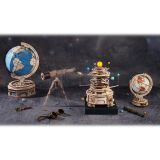 Dřevěné hračky RoboTime 3D dřevěné mechanické puzzle Planetárium
