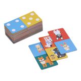 Dřevěné hračky Petit Collage Domino 2v1 pejsci/čísla