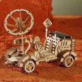 Dřevěné hračky RoboTime 3D skládačka na solární pohon Lunární vozidlo