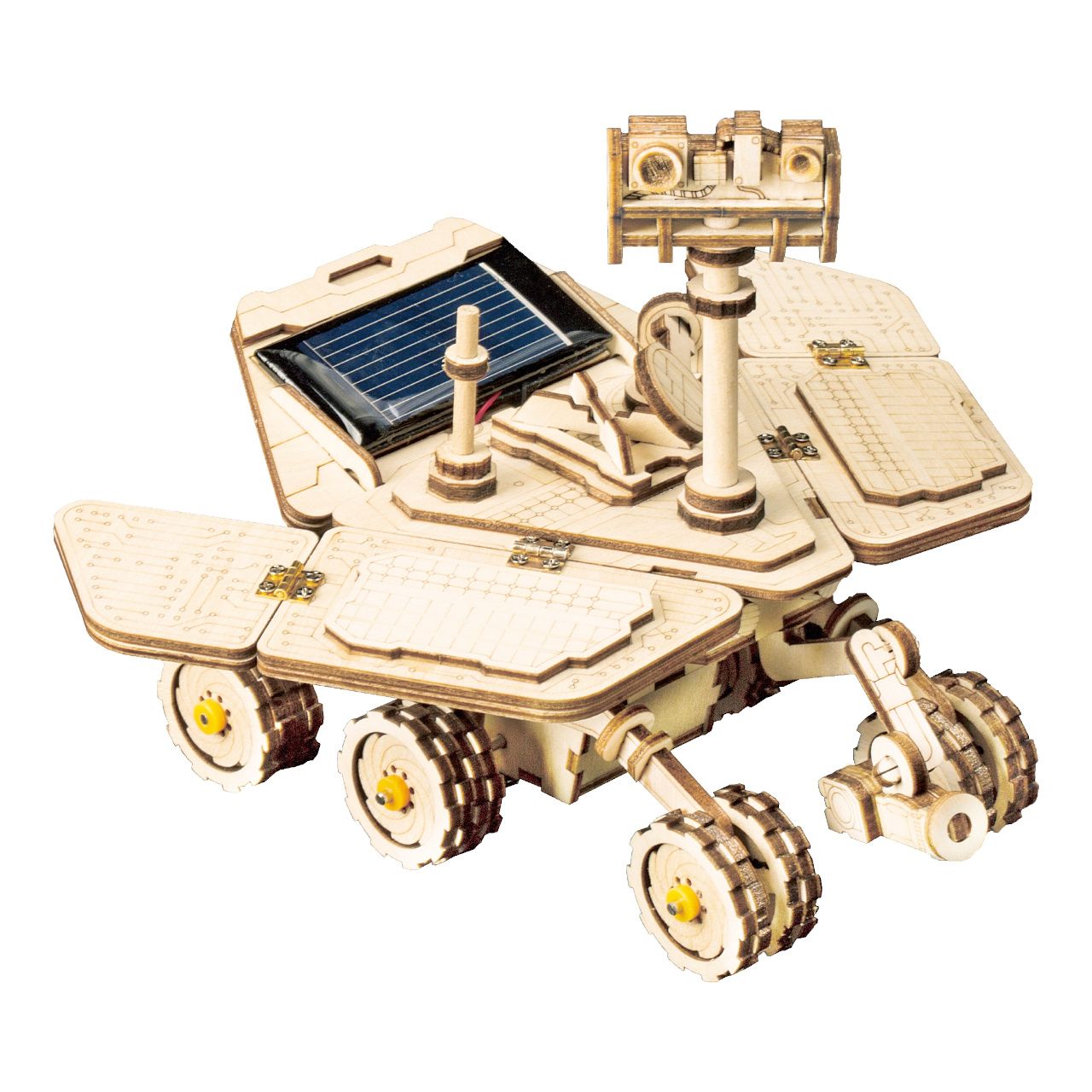 Dřevěné hračky RoboTime 3D skládačka na solární pohon Výzkumná sonda