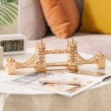 Dřevěné hračky RoboTime dřevěné 3D puzzle most Tower Bridge svítící