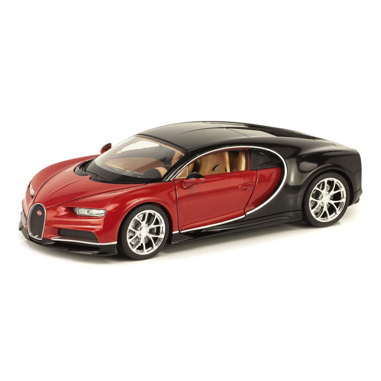 Dřevěné hračky Welly Bugatti Chiron 1:24 červené