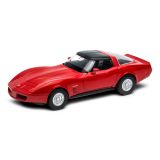 Dřevěné hračky Welly Chevrolet Corvette Coupe (1982) 1:34 stříbrný