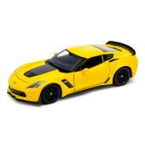 Dřevěné hračky Welly Chevrolet Corvette Z06 (2017) 1:24 žlutá
