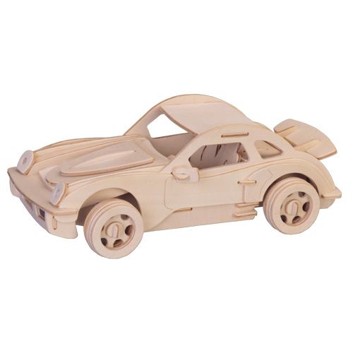 Dřevěné hračky Woodcraft Dřevěné 3D puzzle malé Porsche Woodcraft construction kit