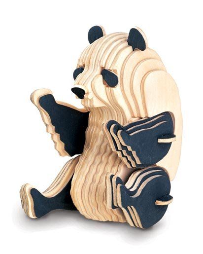 Dřevěné hračky Woodcraft Dřevěné 3D puzzle panda Woodcraft construction kit