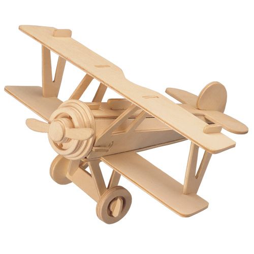 Dřevěné hračky Woodcraft Dřevěné 3D puzzle dvouplošník Woodcraft construction kit