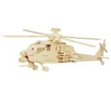 Woodcraft Dřevěné 3D puzzle vrtulník Apache