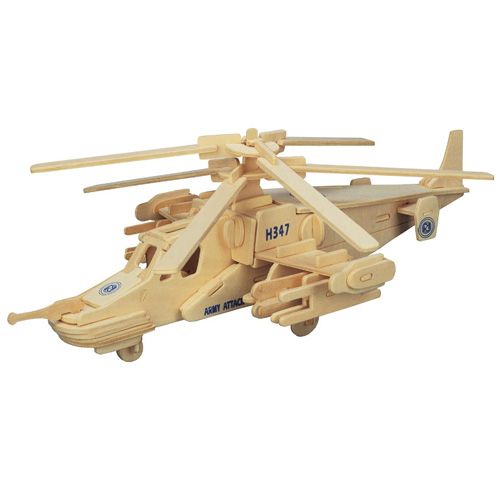 Dřevěné hračky Woodcraft Dřevěné 3D puzzle vrtulník Woodcraft construction kit