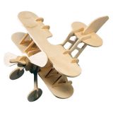 Woodcraft Dřevěné 3D puzzle letadlo dvojplošník