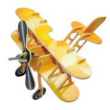 Woodcraft Dřevěné 3D puzzle letadlo dvojplošník