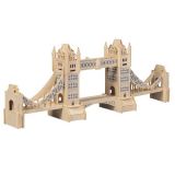 Woodcraft Dřevěné 3D puzzle slavné budovy Tower Bridge