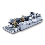 Dřevěné hračky Sluban Army WW2 M38-B0855 Vyloďovací člun