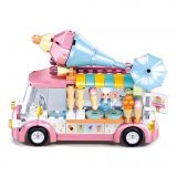Dřevěné hračky Sluban Girls Dream M38-B0993A Zmrzlinový vůz