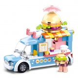 Dřevěné hračky Sluban Girls Dream M38-B0993B Pojízdná prodejna hamburgerů