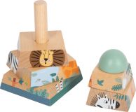 Dřevěné hračky Small Foot Dřevěná stohovací věž Safari Small foot by Legler