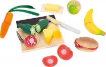 Dřevěné hračky small foot Sada krájecích obědových potravin Fresh