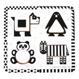 Dřevěné hračky Bigjigs Toys Dřevěné vkládací puzzle černobílé tvary 1
