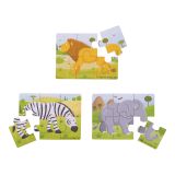 Dřevěné hračky Bigjigs Toys Puzzle 3v1 safari zvířátka