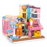 Dřevěné hračky Sluban Girls Dream Mini Handcraft M38-B1016D Ložnice