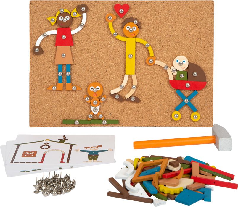 Dřevěné hračky small foot Zatloukací hra Rodina