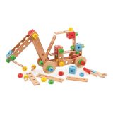 Dřevěné hračky Tidlo Dřevěná skládací stavebnice