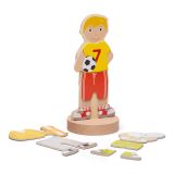Dřevěné hračky Bigjigs Toys Magnetické oblékací puzzle sportovní aktivity