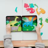 Dřevěné hračky Petit Collage Magnetická hrací sada - dinosauři