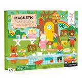 Dřevěné hračky Petit Collage Magnetické divadlo zvířátkový dům