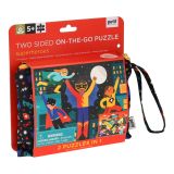 Dřevěné hračky Petit Collage Oboustranné puzzle Superhrdinové